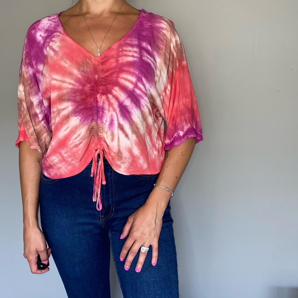 Pink & Purple Tie Dye Shirt